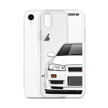 Load image into Gallery viewer, White R34 Nissan GTR - iPhone Case