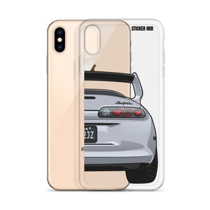 Silver Toyota Supra - iPhone Case