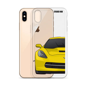 Velocity Yellow C7 Corvette Stingray - iPhone Case