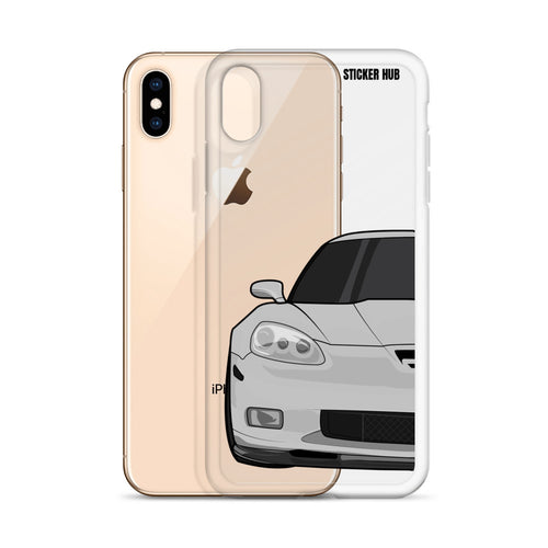 Silver C6 Corvette Z06 - iPhone Case