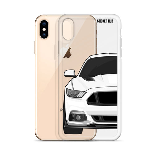 White 15-17 Mustang 5.0 iPhone Case