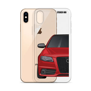 Brilliant Red B8 Audi S4 - iPhone Case