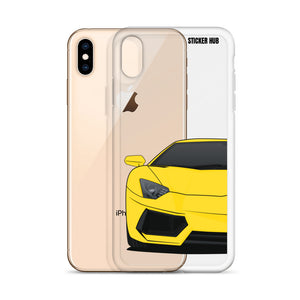 Yellow Lamborghini Aventadoor - iPhone Case