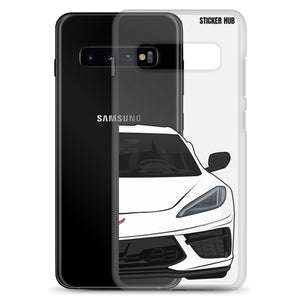 White C8 Corvette - Samsung Case