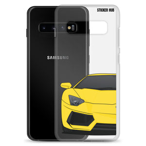 Yellow Lamborghini Aventadoor - Samsung Case