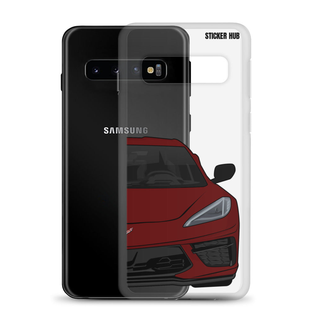 Long Beach Red C8 Corvette - Samsung Case