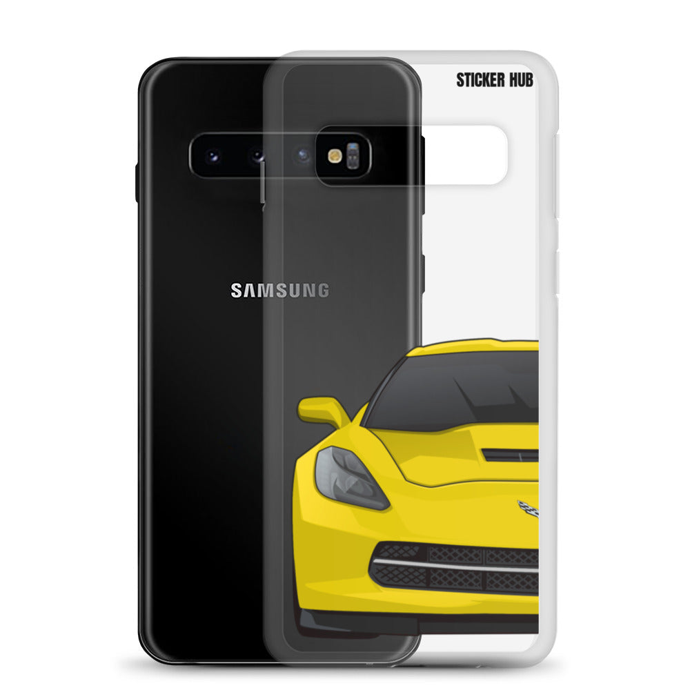 Velocity Yellow c7 corvette Stingray - Samsung Case