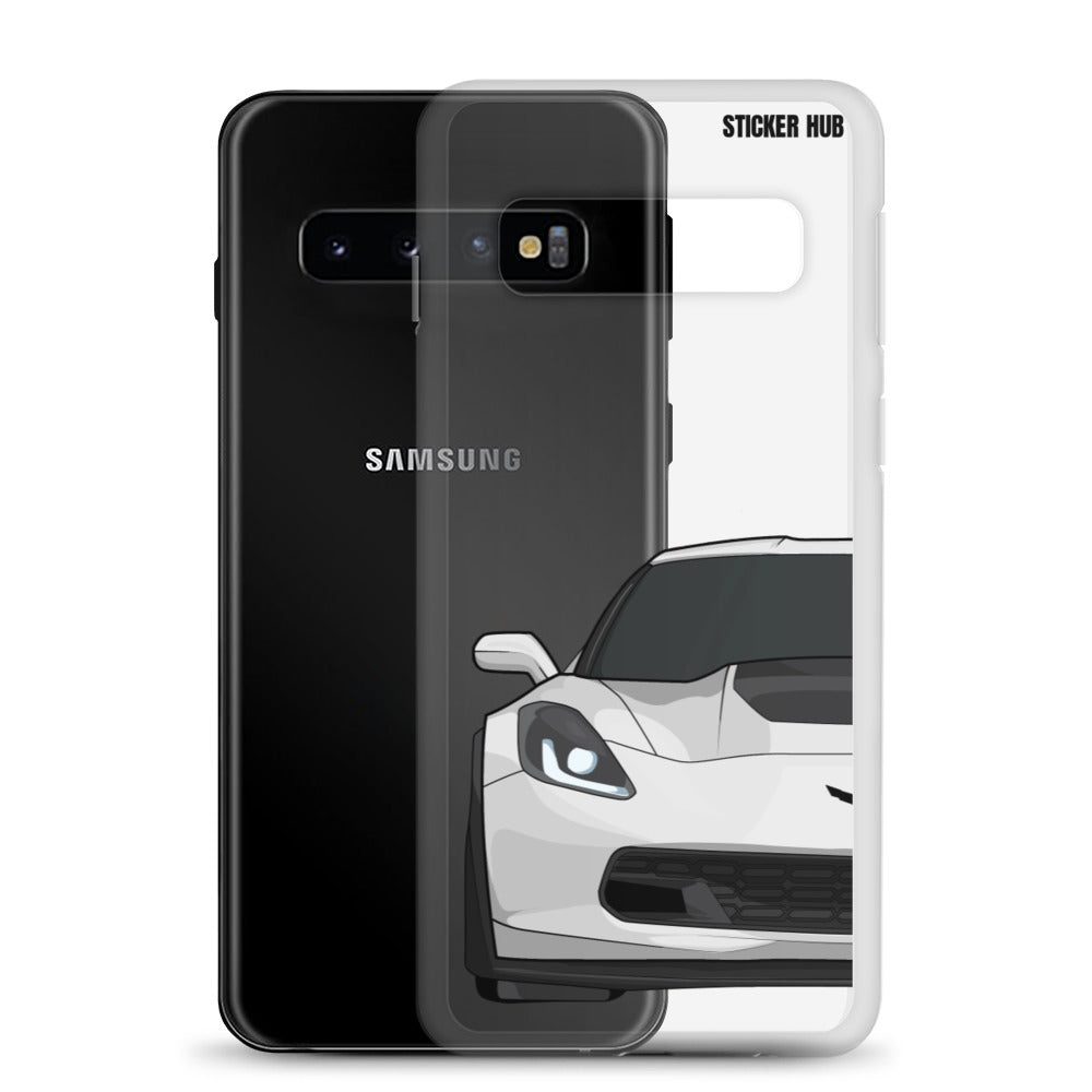 White C7 Corvette Z06 - Samsung Case