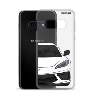 White C8 Corvette - Samsung Case