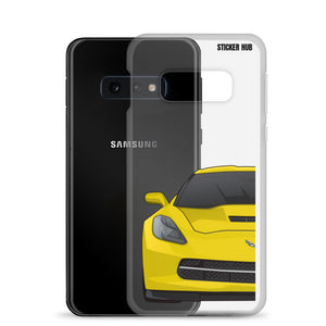 Velocity Yellow c7 corvette Stingray - Samsung Case