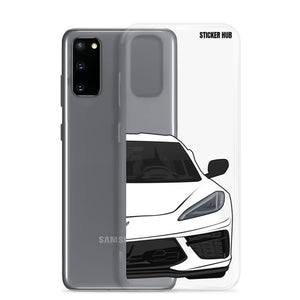 White C8 Corvette - Samsung Case