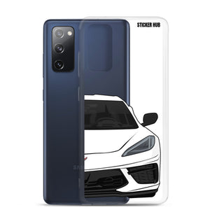 White C8 Corvette - Samsung Case