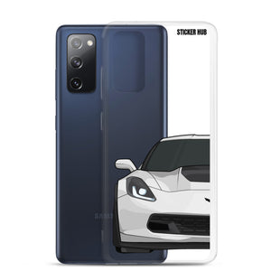 White C7 Corvette Z06 - Samsung Case