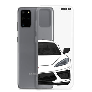 White C8 Corvette - Samsung Case