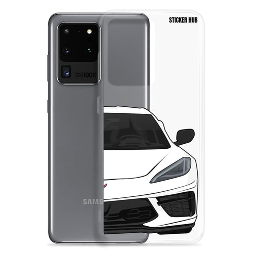 White C8 Corvette - Samsung Case