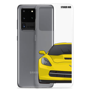 Velocity Yellow c7 corvette Stingray - Samsung Case