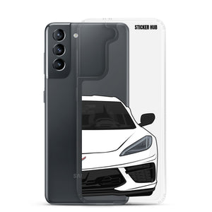 White C8 Corvette - Samsung Case