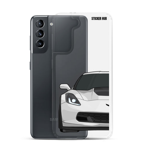 White C7 Corvette Z06 - Samsung Case