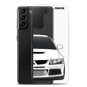 White Mitsubishi Evo - Samsung Case