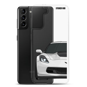 White C7 Corvette Z06 - Samsung Case