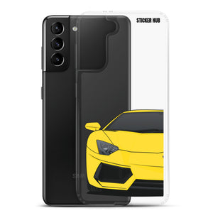 Yellow Lamborghini Aventadoor - Samsung Case