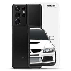 White Mitsubishi Evo - Samsung Case