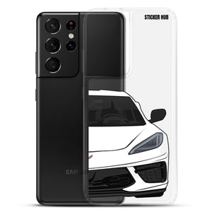 White C8 Corvette - Samsung Case