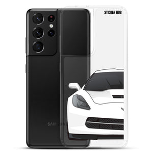 White C7 Corvette Stingray - Samsung Case