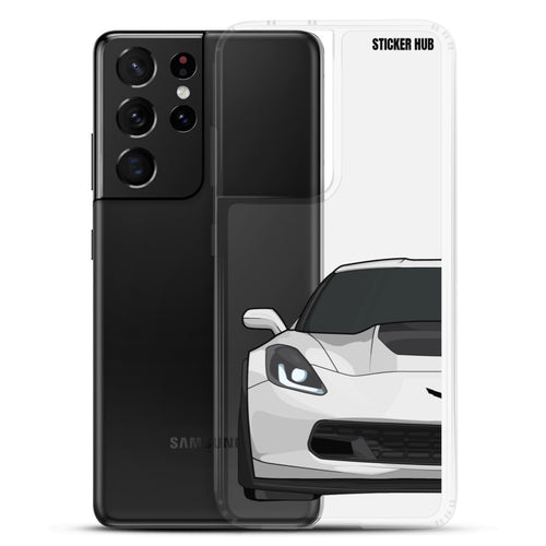 White C7 Corvette Z06 - Samsung Case