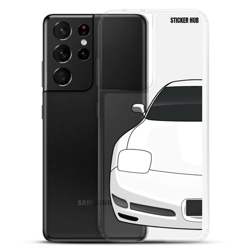 White C5 Corvette Z06 - Samsung Case